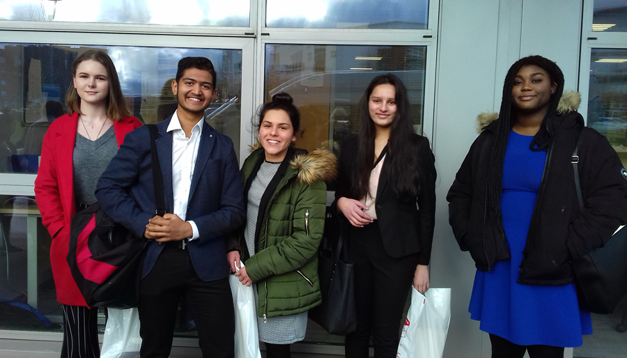 Photo of students at Keele University's Medical School